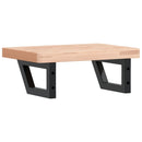 vidaXL acél és tömör bükkfa falra szerelhető mosdópolc