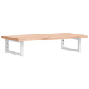 vidaXL acél és tömör bükkfa falra szerelhető mosdópolc