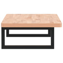 vidaXL acél és tömör bükkfa falra szerelhető mosdópolc