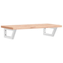 vidaXL acél és tömör bükkfa falra szerelhető mosdópolc