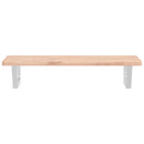 vidaXL acél és tömör bükkfa falra szerelhető mosdópolc