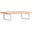 vidaXL acél és tömör bükkfa falra szerelhető mosdópolc