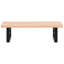 vidaXL acél és tömör bükkfa falra szerelhető mosdópolc