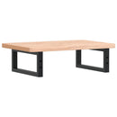 vidaXL acél és tömör bükkfa falra szerelhető mosdópolc