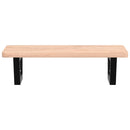 vidaXL acél és tömör bükkfa falra szerelhető mosdópolc