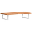 vidaXL acél és tömör bükkfa falra szerelhető mosdópolc