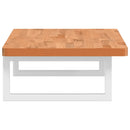 vidaXL acél és tömör bükkfa falra szerelhető mosdópolc