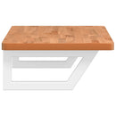 vidaXL acél és tömör bükkfa falra szerelhető mosdópolc