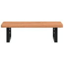 vidaXL acél és tömör bükkfa falra szerelhető mosdópolc