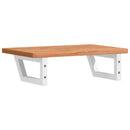 vidaXL acél és tömör bükkfa falra szerelhető mosdópolc