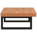 vidaXL acél és tömör bükkfa falra szerelhető mosdópolc