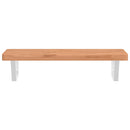 vidaXL acél és tömör bükkfa falra szerelhető mosdópolc