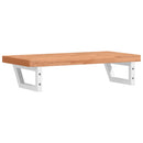 vidaXL acél és tömör bükkfa falra szerelhető mosdópolc