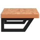 vidaXL acél és tömör bükkfa falra szerelhető mosdópolc