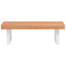 vidaXL acél és tömör bükkfa falra szerelhető mosdópolc