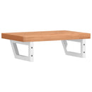 vidaXL acél és tömör bükkfa falra szerelhető mosdópolc