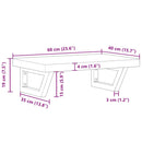 vidaXL acél és tömör bükkfa falra szerelhető mosdópolc
