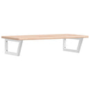 vidaXL acél és tömör tölgyfa falra szerelhető mosdópolc