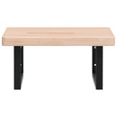 vidaXL acél és tömör tölgyfa falra szerelhető mosdópolc