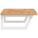 vidaXL acél és tömör tölgyfa falra szerelhető mosdópolc