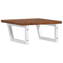 vidaXL acél és tömör tölgyfa falra szerelhető mosdópolc