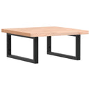 vidaXL acél és tömör bükkfa falra szerelhető mosdópolc