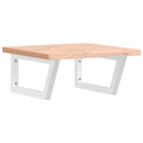 vidaXL acél és tömör bükkfa falra szerelhető mosdópolc