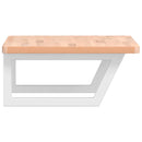 vidaXL acél és tömör bükkfa falra szerelhető mosdópolc