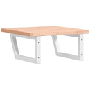 vidaXL acél és tömör bükkfa falra szerelhető mosdópolc