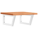 vidaXL acél és tömör bükkfa falra szerelhető mosdópolc