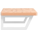 vidaXL acél és tömör bükkfa falra szerelhető mosdópolc