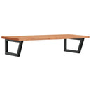 vidaXL acél és tömör bükkfa falra szerelhető mosdópolc