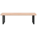 vidaXL acél és tömör tölgyfa falra szerelhető mosdópolc