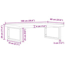 vidaXL acél és tömör tölgyfa falra szerelhető mosdópolc