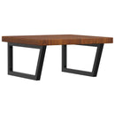 vidaXL acél és tömör tölgyfa falra szerelhető mosdópolc