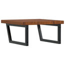 vidaXL acél és tömör tölgyfa falra szerelhető mosdópolc