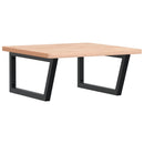 vidaXL acél és tömör bükkfa falra szerelhető mosdópolc