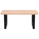 vidaXL acél és tömör bükkfa falra szerelhető mosdópolc