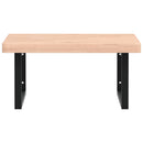 vidaXL acél és tömör bükkfa falra szerelhető mosdópolc