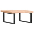 vidaXL acél és tömör bükkfa falra szerelhető mosdópolc