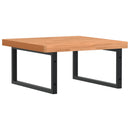 vidaXL acél és tömör bükkfa falra szerelhető mosdópolc