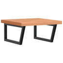 vidaXL acél és tömör bükkfa falra szerelhető mosdópolc