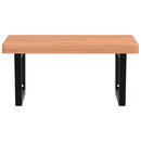 vidaXL acél és tömör bükkfa falra szerelhető mosdópolc