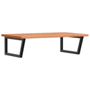 vidaXL acél és tömör bükkfa falra szerelhető mosdópolc