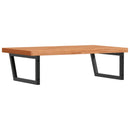 vidaXL acél és tömör bükkfa falra szerelhető mosdópolc