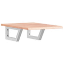 vidaXL acél és tömör tölgyfa falra szerelhető mosdópolc