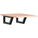 vidaXL acél és tömör tölgyfa falra szerelhető mosdópolc