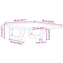 vidaXL acél és tömör tölgyfa falra szerelhető mosdópolc