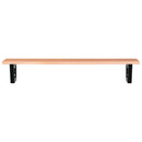 vidaXL acél és tömör tölgyfa falra szerelhető mosdópolc