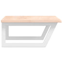 vidaXL acél és tömör tölgyfa falra szerelhető mosdópolc